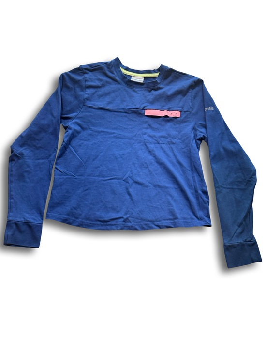 Columbia Tops - Columbia Women's Long-Sleeve Tee in Royal Blue with Pink Accent